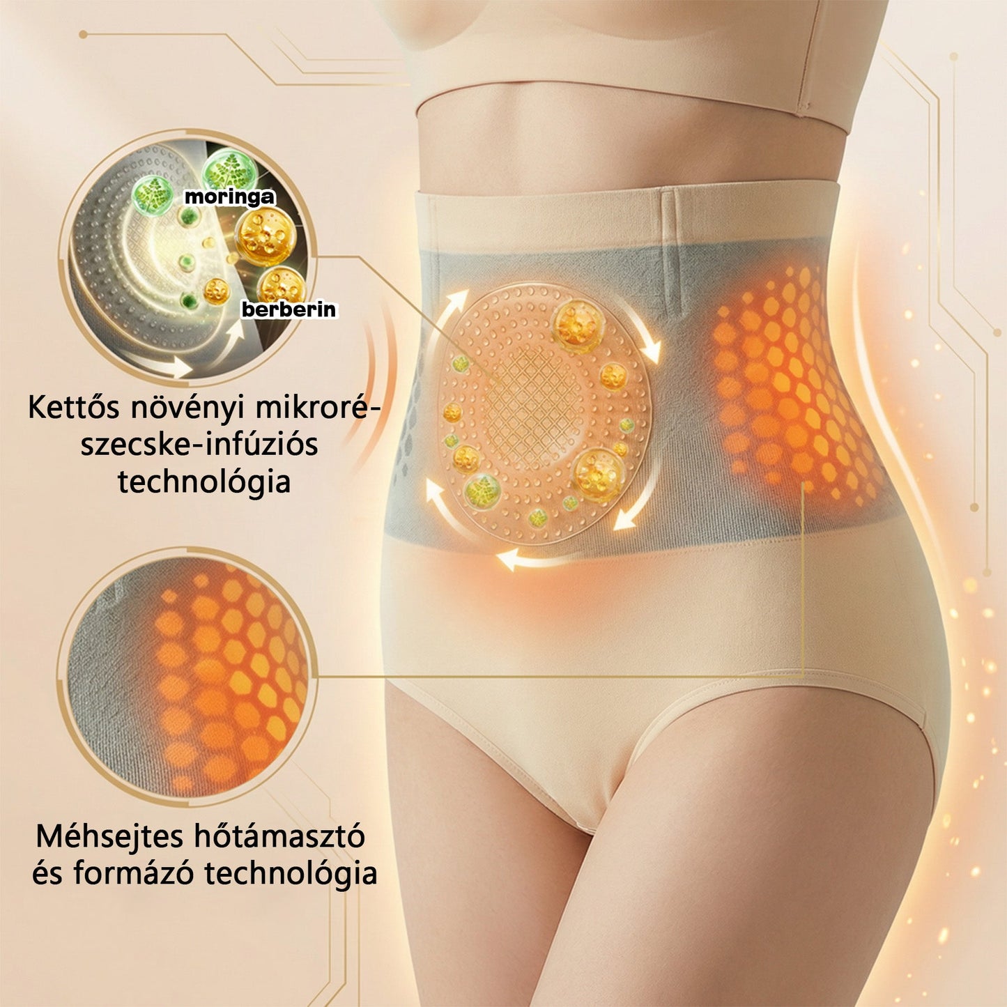 🍈🍈A márka hivatalos üzlete | 🍃RZXEA™  2026 Moringa és berberin 4 az 1-ben mikrorészecskés alakformáló és zsírégető rövidnadrág