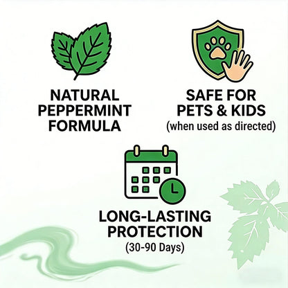 Keep Mice & Rats Away Naturally — 12 Ready-to-Use Peppermint Repellent Pouches