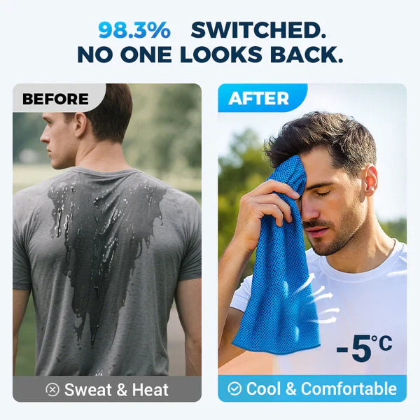 ✨ Ultimate Instant Cooling Towel | Breathable, Sweat-Absorbent & Long-Lasting Heat Relief ❄️