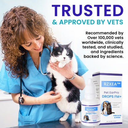🌟 Official Store |✨ From Smelly & Itchy to Perfectly Clean Ears! RZXEA™ Pet EarPro Drops FM+