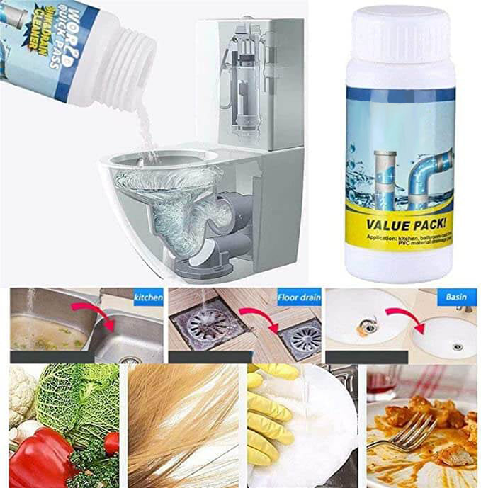 ✨ Ultimate Fast-Acting Drain Cleaner | Dissolves Hair & Clogs Instantly 💧