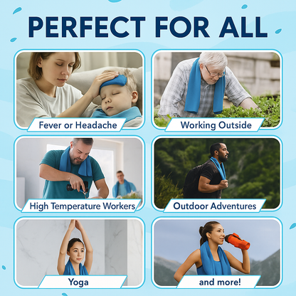 ✨ Ultimate Instant Cooling Towel | Breathable, Sweat-Absorbent & Long-Lasting Heat Relief ❄️