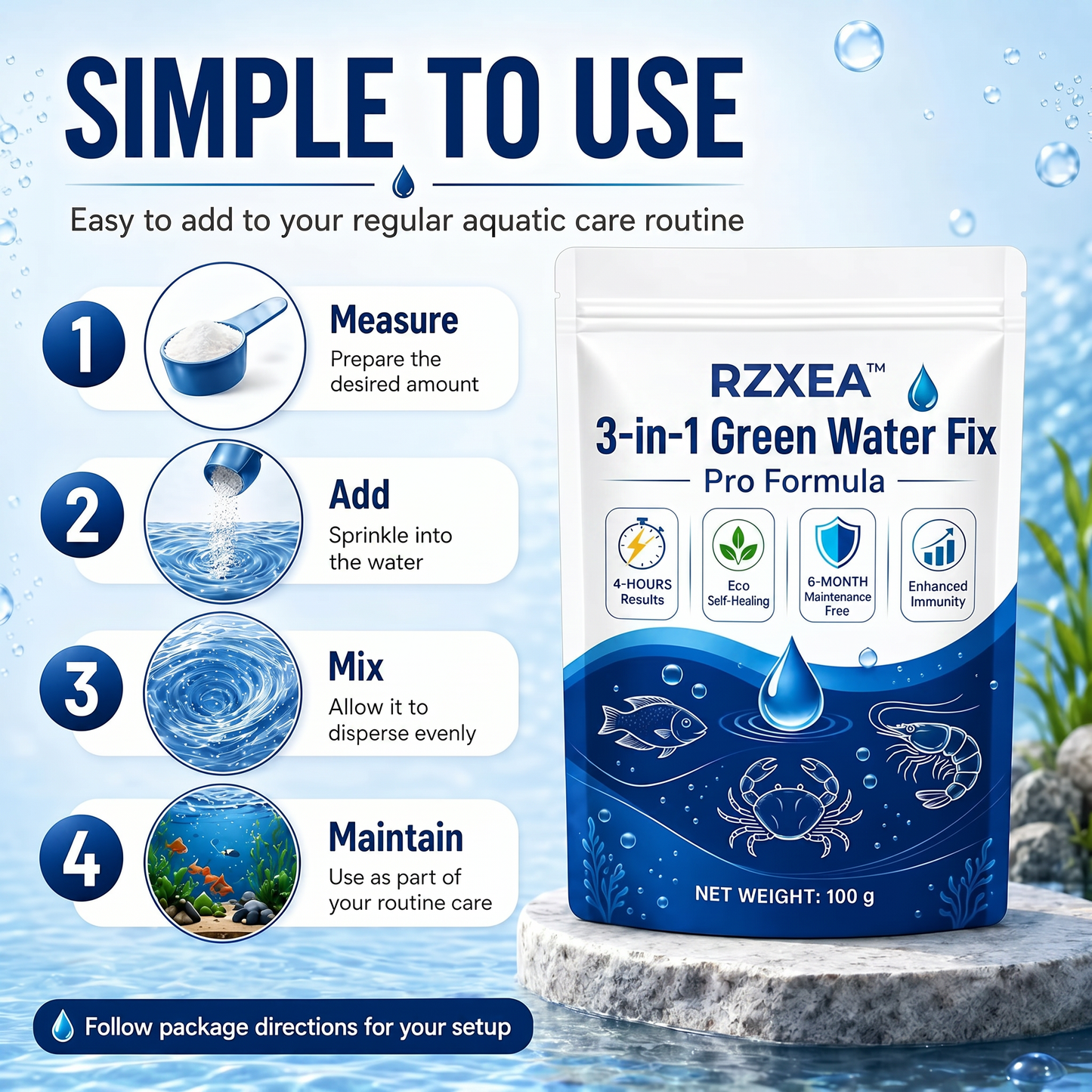 RZXEA™3-in-1 Green Water Fix