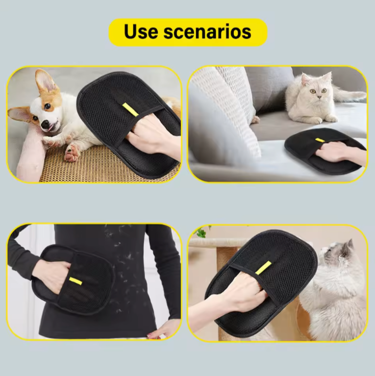 🏆 The Ultimate 2-in-1 Pet Hair Remover | Gentle Grooming & Deep Cleaning Glove for Dogs & Cats ✨
