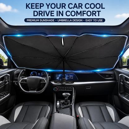 ✨ Premium Umbrella Car Sun Shade | UPF50+ Foldable UV Blocker & Heat Reflector for Instant Interior Cooling 🚗