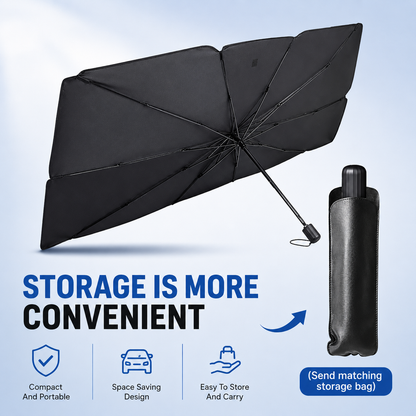 ✨ Premium Umbrella Car Sun Shade | UPF50+ Foldable UV Blocker & Heat Reflector for Instant Interior Cooling 🚗