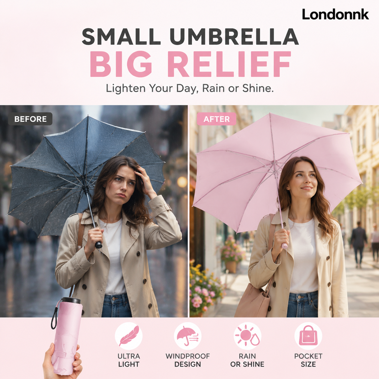 🏆 Last Day Special Price $19.99 ! 🔥Ultra-Lightweight Compact All-Weather Umbrella