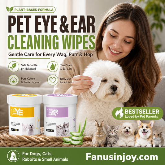 ⚡⚡⚡LAST 44 PCS LEFT!!! Natural Plant-Based Cleaning Wipes for Pet Eyes and Ears