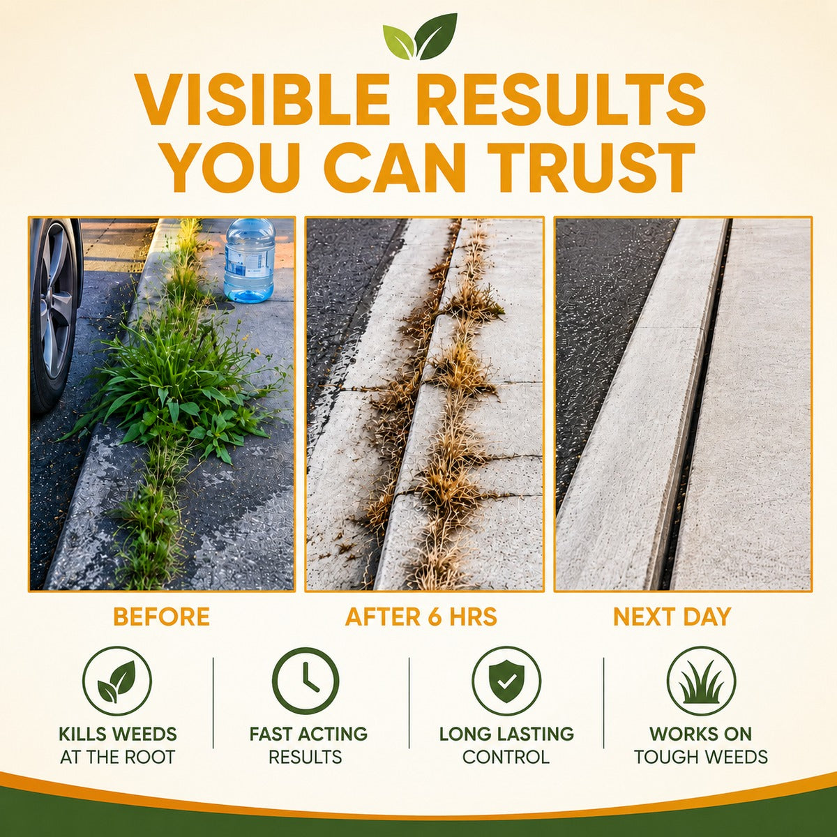 Driveway visible results before after