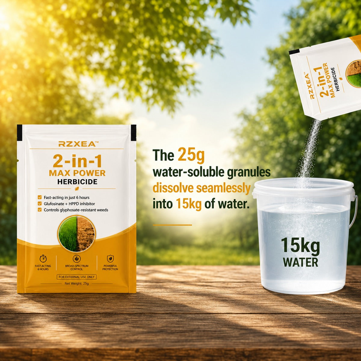 25g water-soluble granules dissolve into water