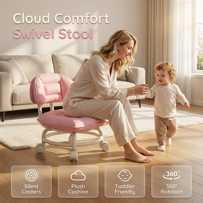 🪑60% OFF NOW! ⏰ Rolling Low Stool with Backrest – Padded seat & silent casters – Perfect for workshops, garages or studios – comfortable and mobile 🛠️✨