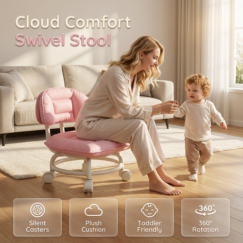 🪑60% OFF NOW! ⏰ Rolling Low Stool with Backrest – Padded seat & silent casters – Perfect for workshops, garages or studios – comfortable and mobile 🛠️✨